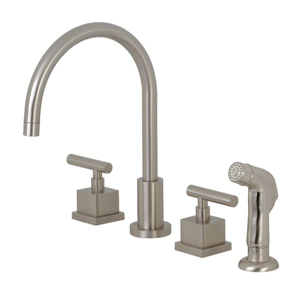 KS8728CQL Widespread Kitchen Faucet, Brushed Nickel